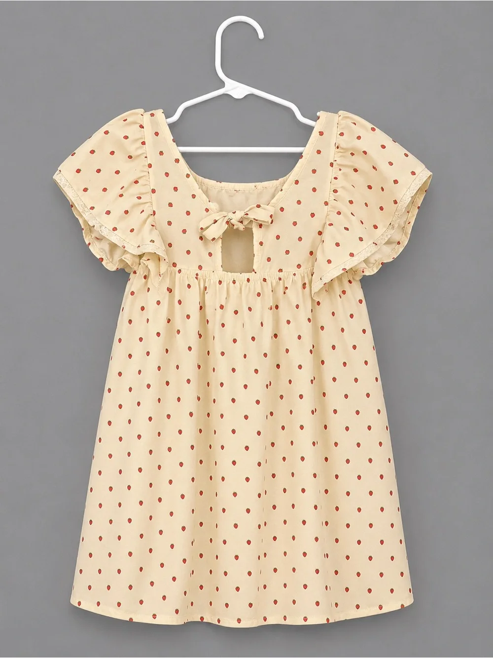 Cat & Jack Cream Dress with Rust Polka Dots